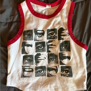 Garage Red and White Graphic Kids Tank Top